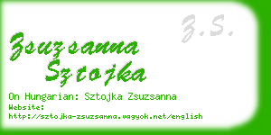 zsuzsanna sztojka business card